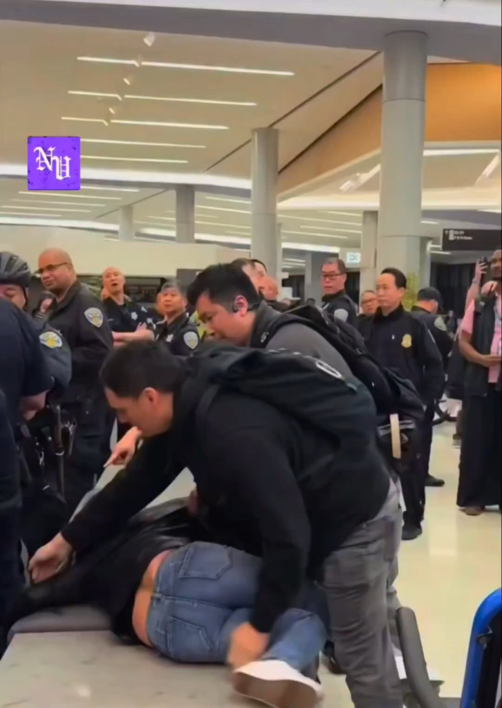 New footage shows ICE agents detaining a mother traveling with her young daughter at San Francisco International Airport. Witnesses repeatedly yelled “I don’t know who you are” as agents refused to show ID.