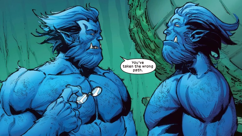 X-Force -- Beast and Beast clone talking to each other