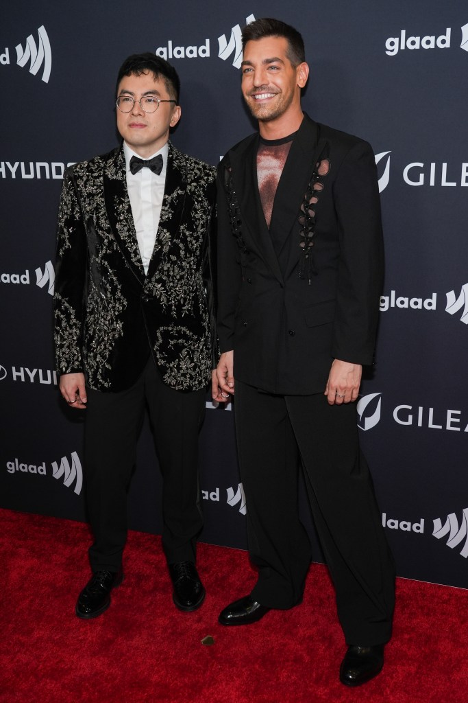 Bowen Yang and Matt Rogers attend the 2026 GLAAD Media Awards