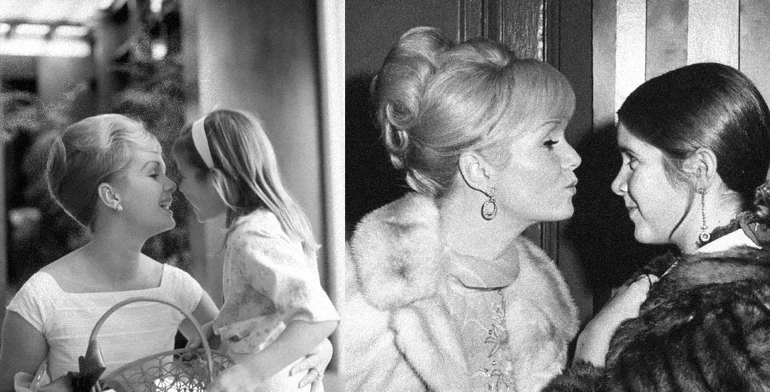 Debbie Reynolds and Carrie Fisher famous families mother daughter photo