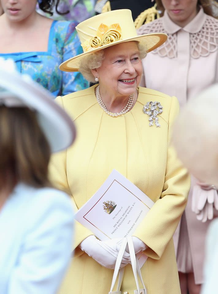 Queen Elizabeth on April 29, 2011Credit: Getty