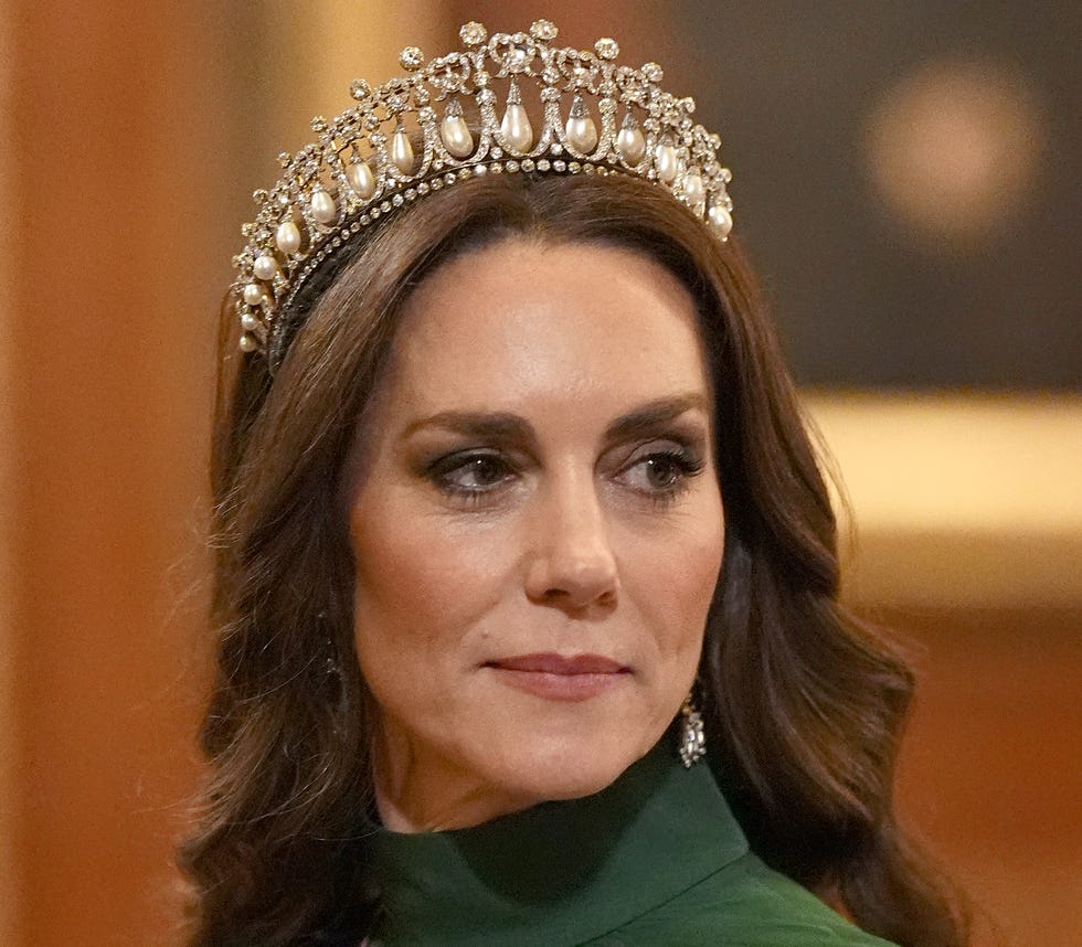 windsor, england march 18: the princess of wales ahead of the state banquet for president of nigeria bola ahmed tinubu and first lady oluremi tinubu at windsor castle, berkshire, on the first day of state visit by the president of the federal republic of nigeria on march 18, 2026 in windsor, england. president bola tinubu and first lady oluremi tinubu are conducting a historic state visit to the united kingdom, marking the first state visit by a nigerian leader in 37 years and the first to be hosted at windsor castle. (photo by aaron chown wpa pool/getty images)