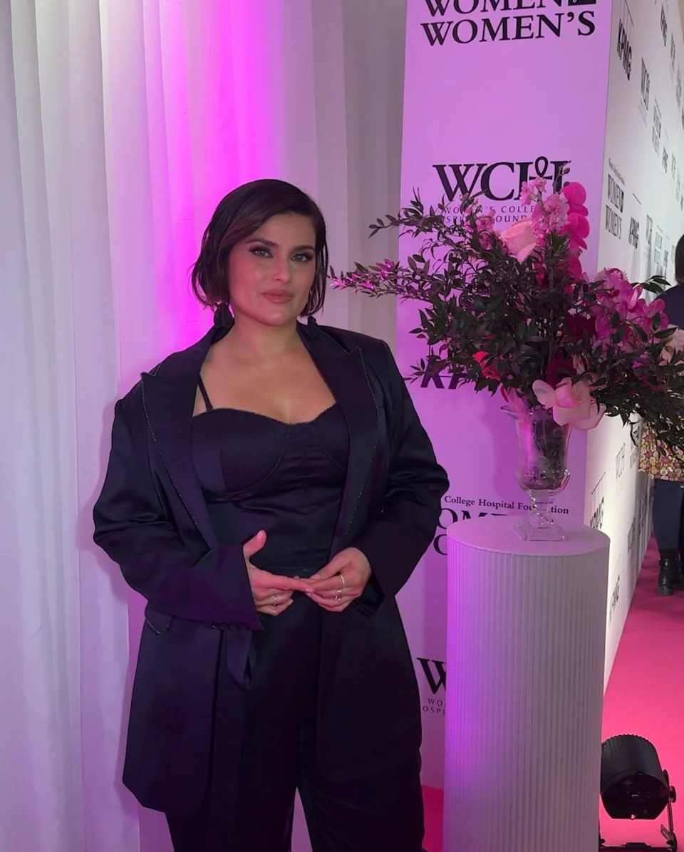 Nelly Furtado donned a midnight blue silk jumpsuit at the Women for Women’s event in Toronto on Tuesday (above). Nelly Furtado/Instagram