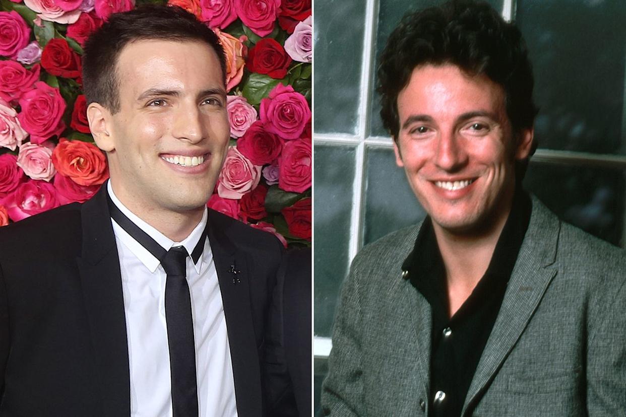 Sam Springsteen attends the 72nd annual Tony Awards in N.Y.C. on June 10, 2018; Bruce Springsteen smiles in front of a window for a portrait, circa 1978Credit: Bruce Glikas/FilmMagic; Lynn Goldsmith/Corbis/VCG via Getty