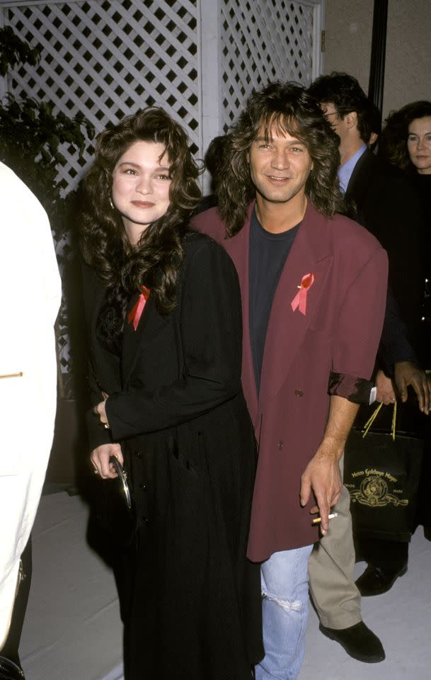 Valerie Bertinelli and Eddie Van Halen during APLA 6th Commitment to Life Concert Benefit at Universal Amphitheater in Universal City, CaliforniaCredit: Getty Images