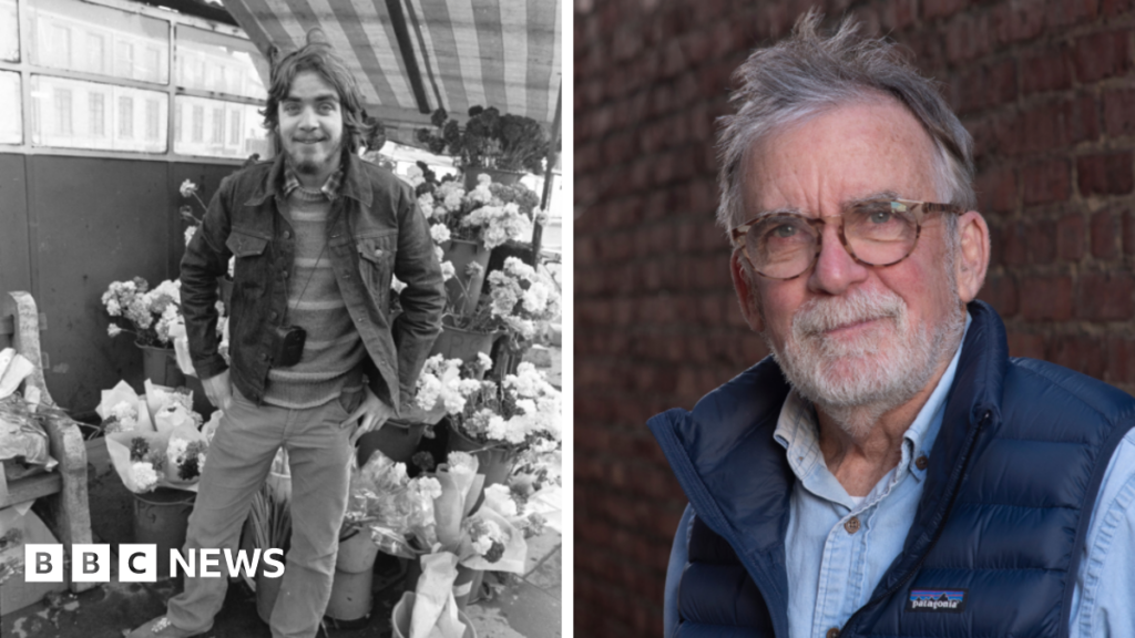 John Dean in Nottingham in 1976 on the left and in 2026 on the right