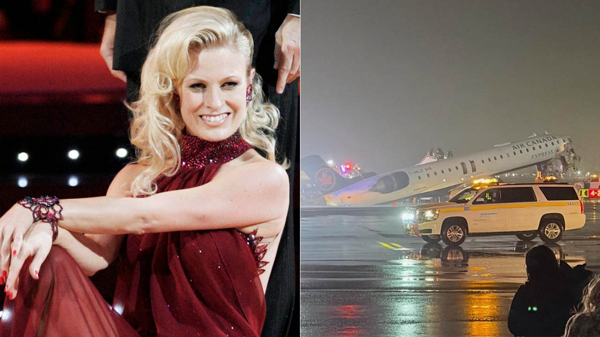 A split of Charlotte Jorgensen on DWTS and the plane crashed at LaGuardia