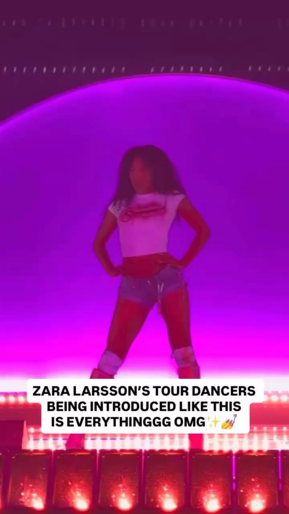 Zara Larsson’s dancers all have individual intros for the Midnight Sun tour