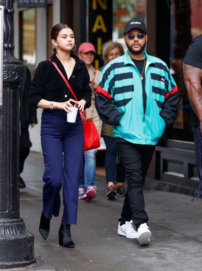 Still thinking about how Selena Gomez never gave The Weeknd his jacket back after they split… giving “Stars - They’re Just Like Us!”