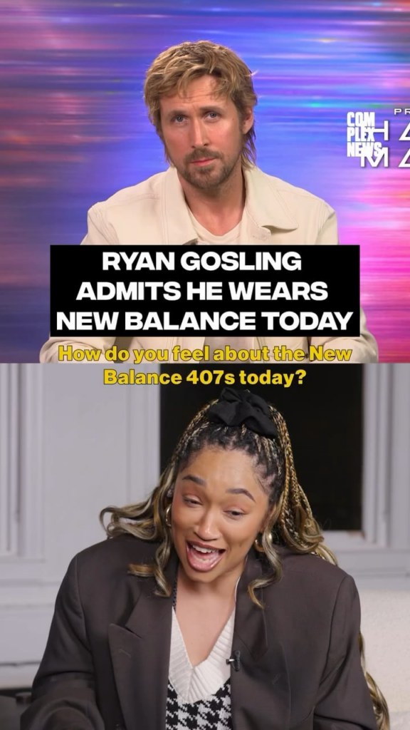 Ryan Gosling wears New Balance shoes now (after his character in ‘Crazy, Stupid, Love’ dissed them) Ryan Gosling wears New Balance shoes now (after his character in ‘Crazy, Stupid, Love’ dissed them)