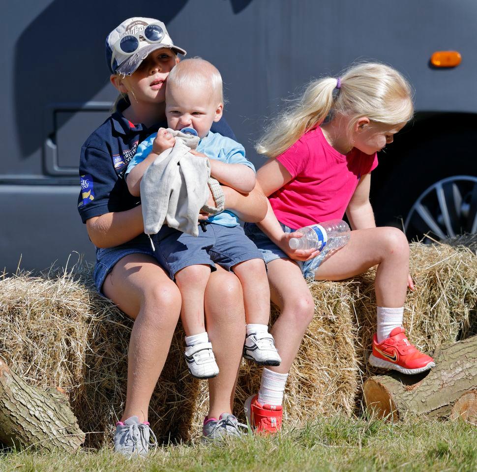 Mia, Lena and Lucas Tindall at the Festival of British Eventing in Stroud, England, in August 2022.Credit: Max Mumby/Indigo/Getty Images