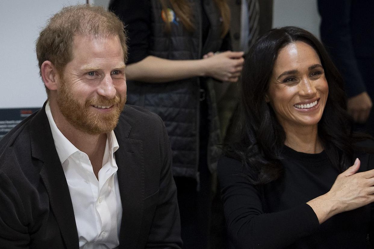 The Duke and Duchess of Sussex visit Amman, Jordan, on Feb. 26Credit: Aaron Chown/PA Images via Getty