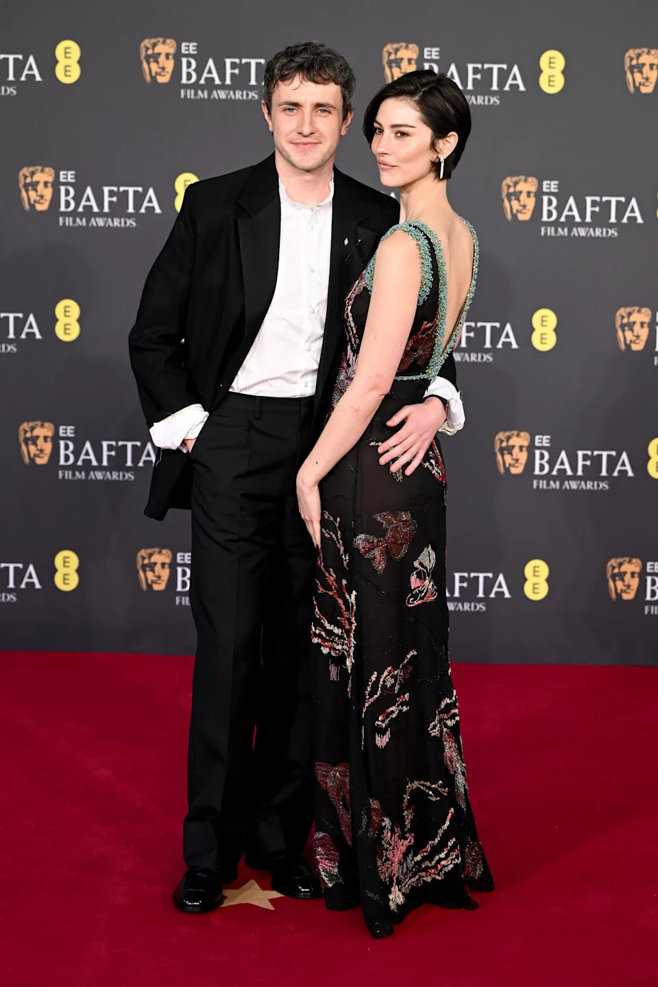 Paul Mescal and Gracie Abrams at the 2026 EE BAFTA Film Awards held at The Royal Festival Hall on February 22, 2026 in London, England.