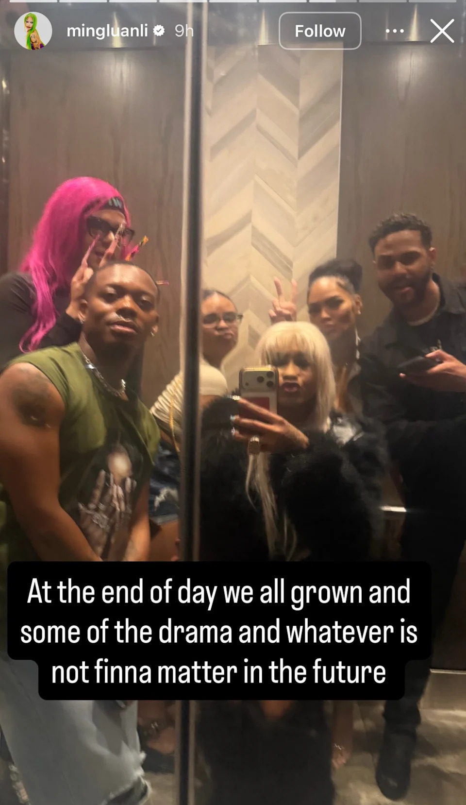 Ming Li's Instagram Story