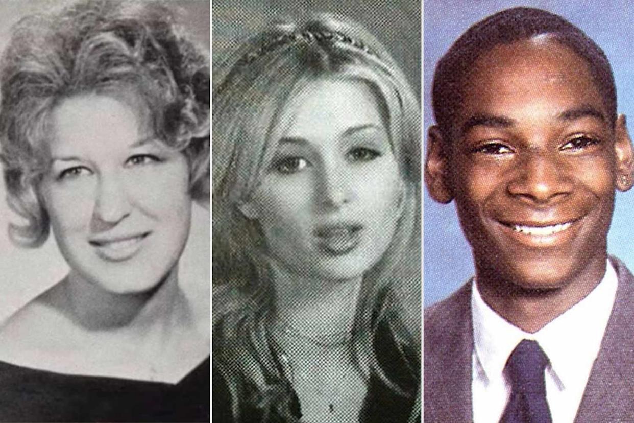 From left: Yearbook photos of Bette Midler, Paris Hilton and Snoop DoggCredit: ancestry;Paris Hilton/Instagram;Snoopdog/Instagram