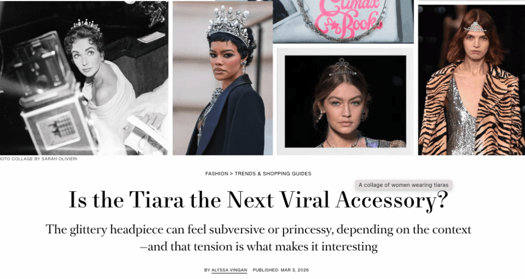 Harper's Bazaar calls tiaras the 'next viral accessory'. Would you wear one?