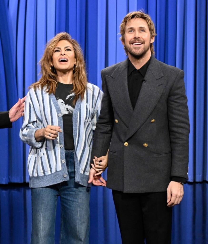 Ryan Gosling and Eva Mendes make their first public appearance together in over a decade on the Tonight Show