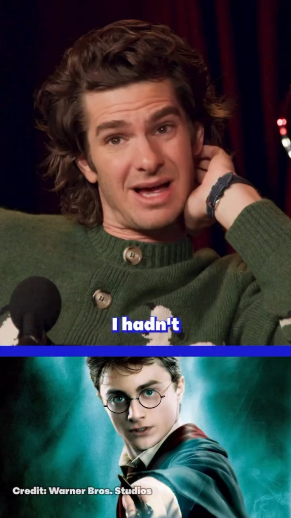 Andrew Garfield talks about the art of the ‘Harry Potter’ movies and J.K. Rowling: ‘I know it’s controversial and like we shouldn’t be putting money in the pocket of inhumane legislation right now through she that shall remain nameless’