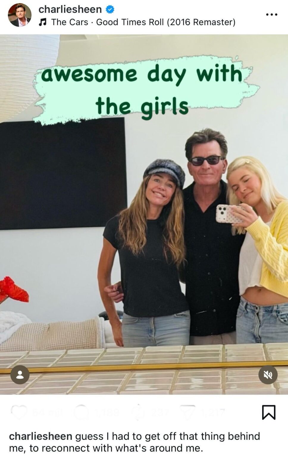 Charlie Sheen recently with ex-wife Denise Richards and daughter Lola