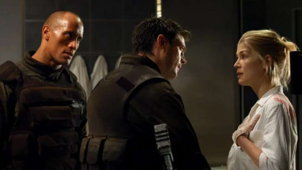 Rosamund Pike Says Her Doom Movie With The Rock Was 'Probably One of the Worst Films Ever Made' and 'Could Have Ended My Career'