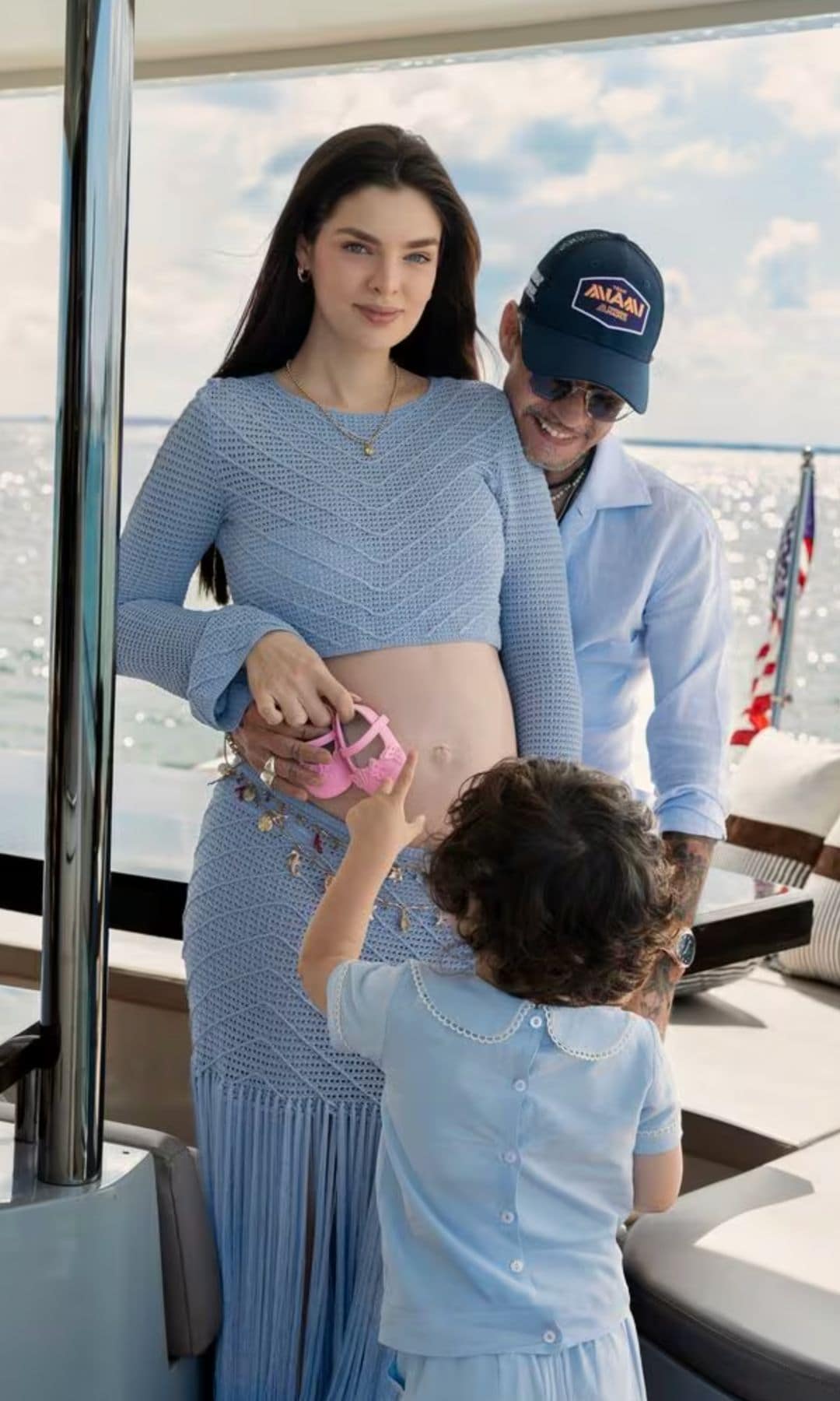 Marc Anthony and Nadia Ferreira will become parents of a baby girl