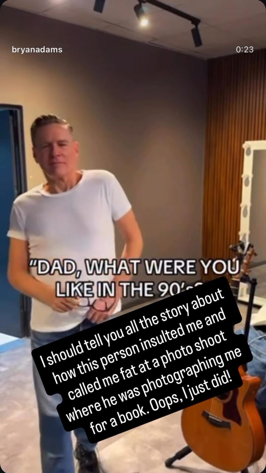 Jane Monheit calling out Bryan Adams for bodyshaming her at a photoshoot