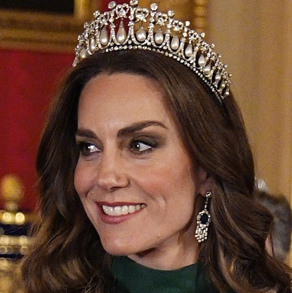 windsor, england march 18: edward, duke of edinburgh and catherine, princess of wales arrive to attend a state banquet in st george's hall on day one of their state visit to the uk at windsor castle on march 18, 2026 in berkshire, england. (photo by aron chown wpa pool/getty images)