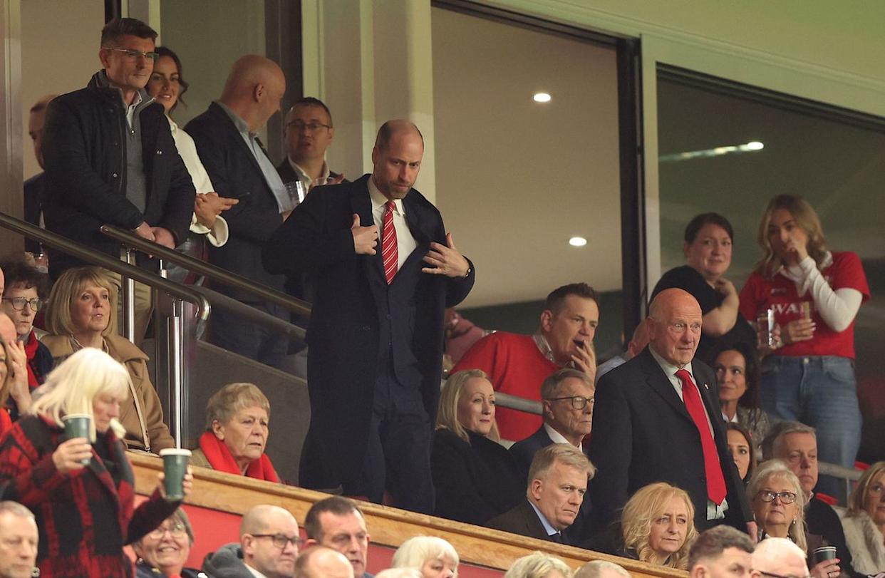 Prince William and others at the rugby match on March 14.Credit: Kieran McManus/Shutterstock