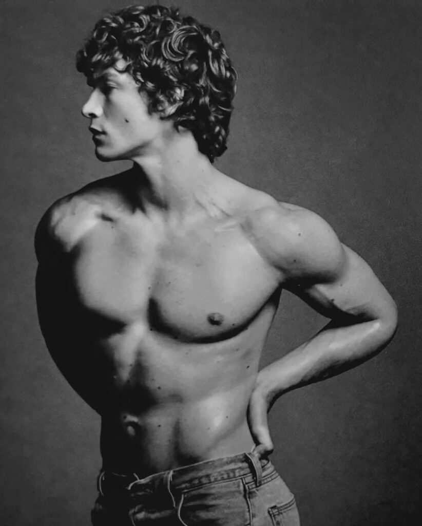 Connor Storrie looking like a Greek statue in new photos for VMAN magazine