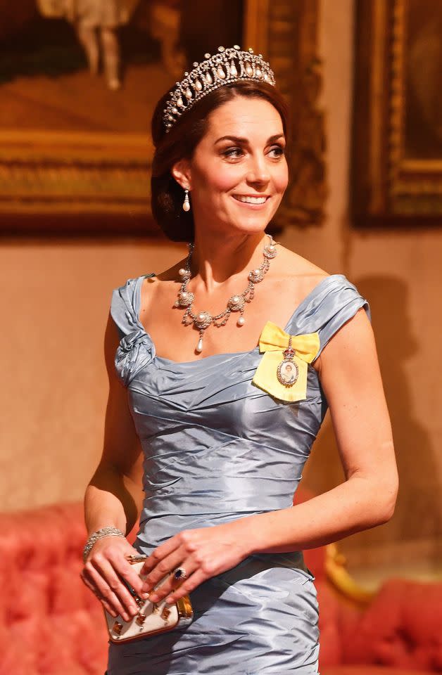 Kate Middleton at a state banquet on October 23, 2018Credit: Getty