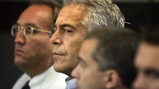 In this July 30, 2008, file photo, Jeffrey Epstein appears in court in West Palm Beach, Florida. 