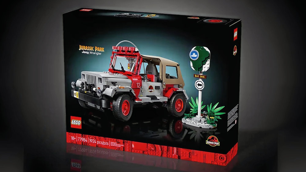 LEGO Officially Teases 77984 Jurassic Park Jeep Wrangler For May 2026
