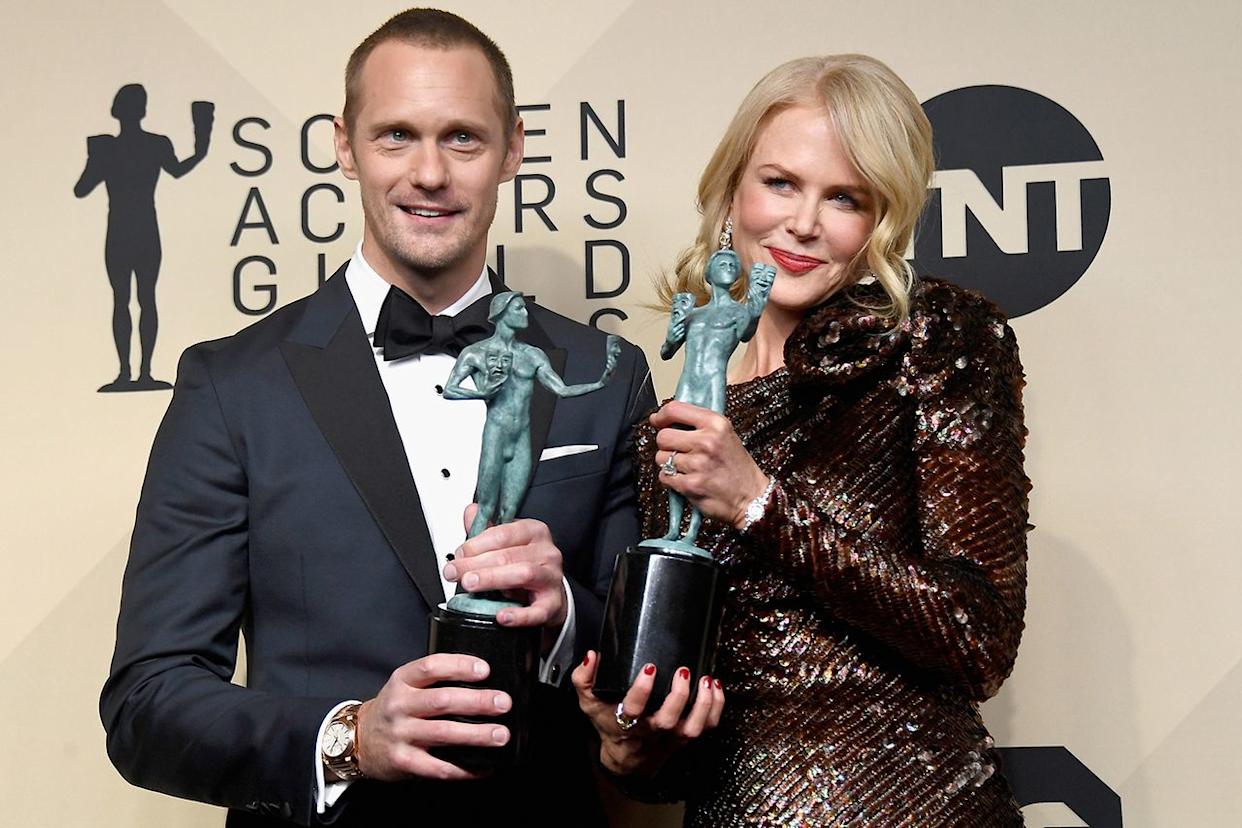 Alexander Skarsgård and Nicole Kidman during the 24th Annual Screen Actors Guild Awards at The Shrine Auditorium on January 21, 2018 in Los Angeles, CaliforniaCredit: Frazer Harrison/Getty
