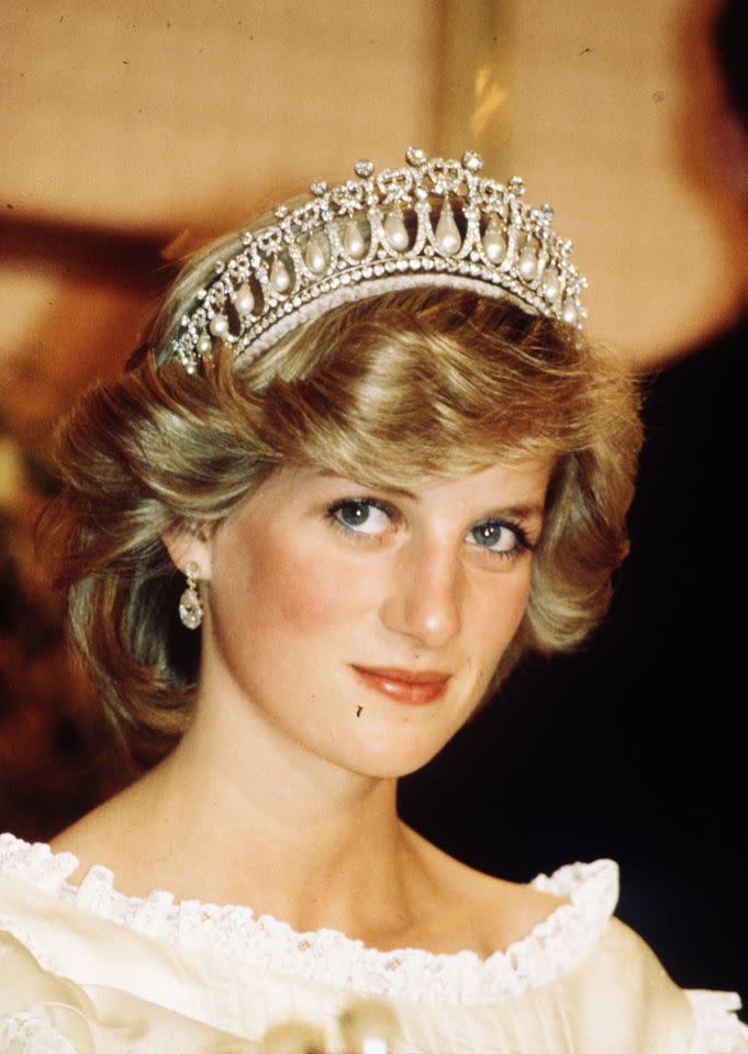 Princess Diana at a banquet in Auckland in April 1983.Credit: Anwar Hussein/WireImage