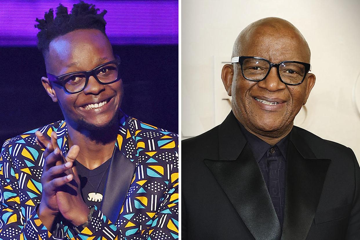 Photosw of comedian Learnmore Jonasi and composer Lebo M. (Getty Images)