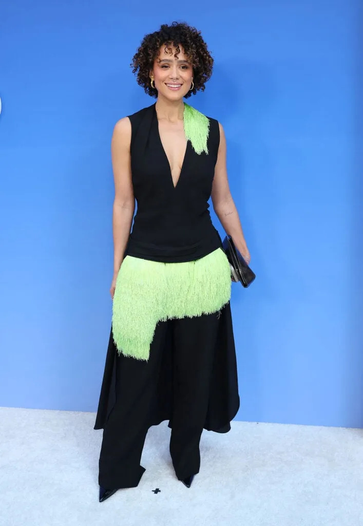 Nathalie Emmanuel ESSENCE Black Women in Hollywood Awards, Nathalie Emmanuel ESSENCE Black Women in Hollywood 2026 red carpet, Diotima Spring 2026 ESSENCE Black Women in Hollywood Awards, Diotima red carpet ESSENCE Awards, Nathalie Emmanuel Diotima ESSENCE Awards