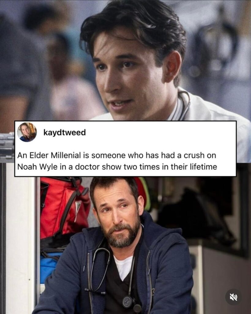 Elder Millennials who else are we adding to the multiple crushes timeline other than Noah Wyle and Joshua Jackson