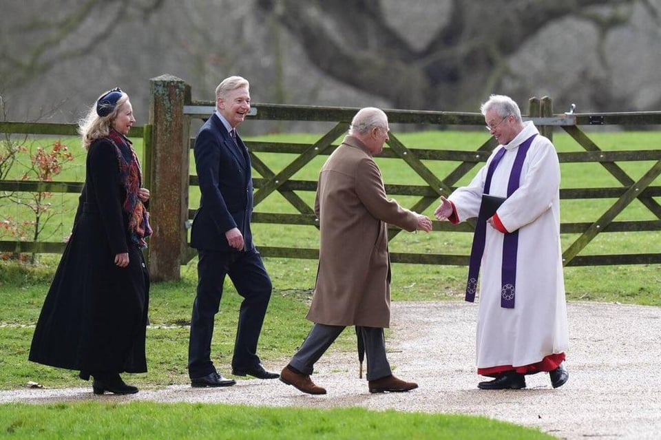 King Charles attends church at Sandringham with private secretary Sir Clive Alderton King Charles attends church at Sandringham with private secretary Sir Clive Alderton