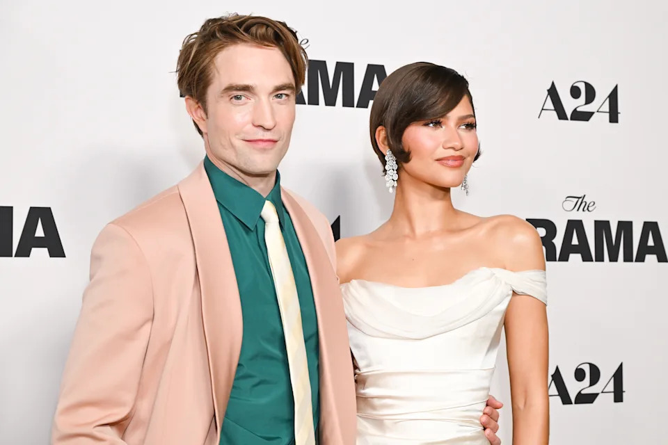 Robert Pattinson and Zendaya attend Los Angeles Premiere Of A24's "The Drama".  