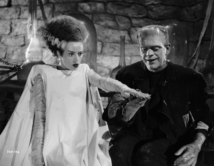 Elsa Lanchester and Boris Karloff starred in the 1935 James Whale film.