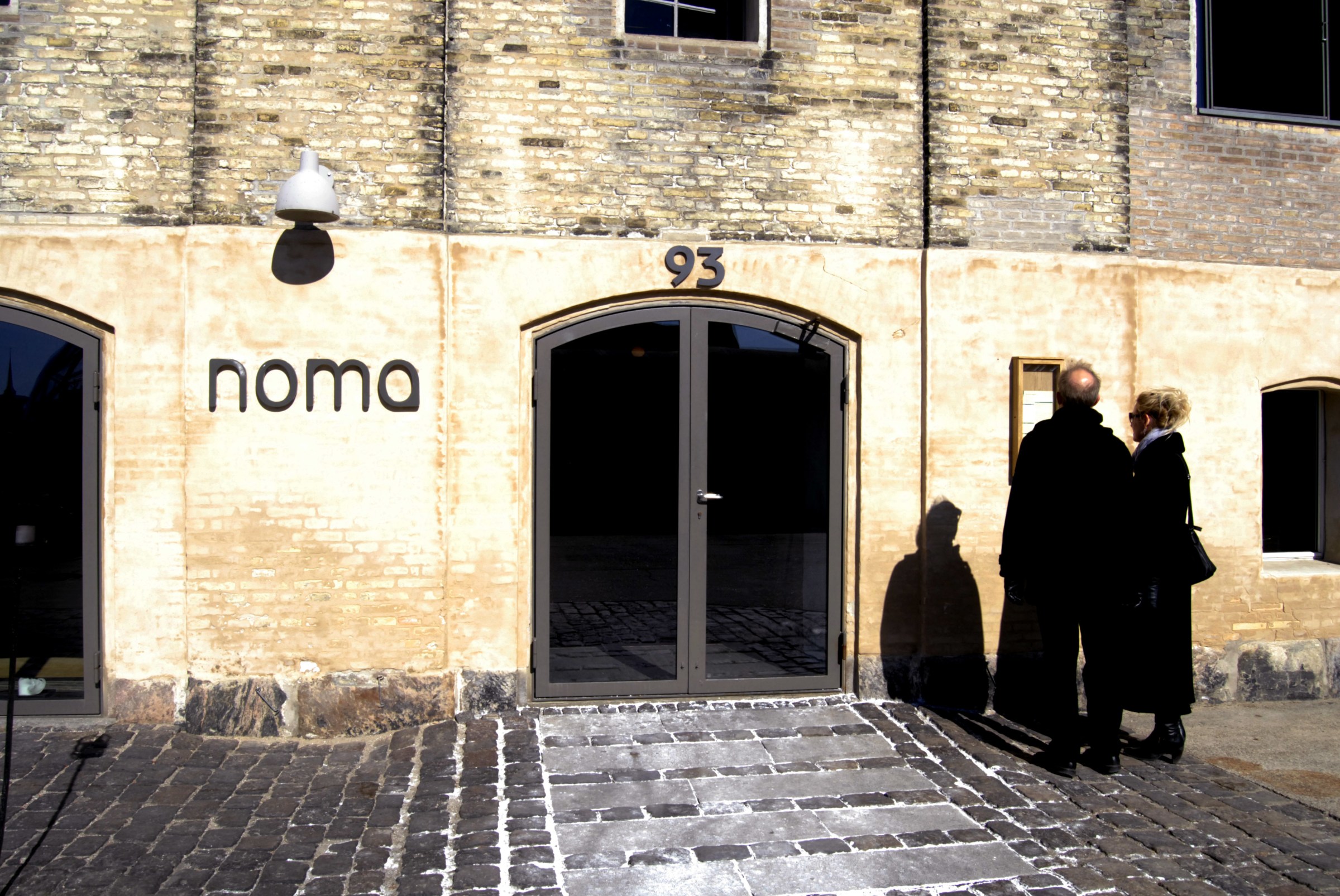 Visitors taking photos outside of Noma in Copenhagen in 2013.