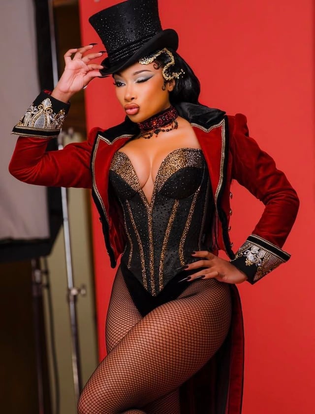 Sneak peak of Megan thee Stallion as Harold Zidler in Moulin Rouge! ❤️