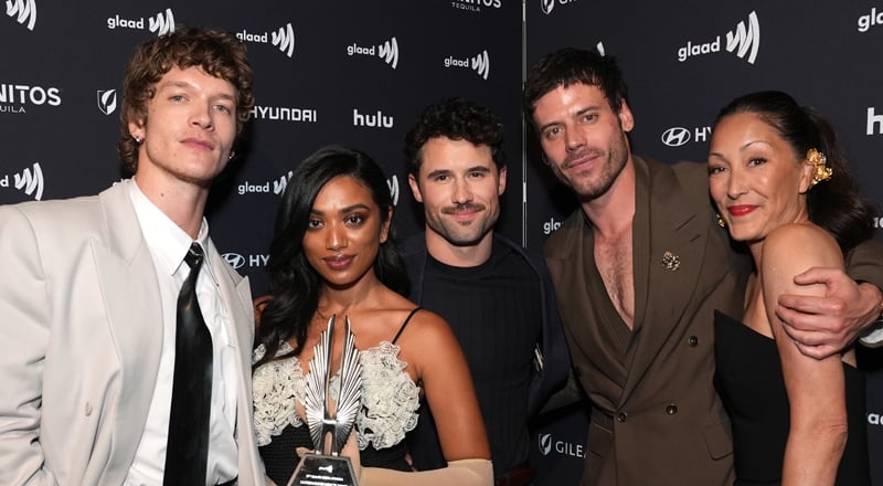 Connor Storrie, Francois Arnaud, & ‘Heated Rivalry’ Stars Reunite at GLAAD Media Awards to Accept Best New TV Series | Christina Chang, Connor Storrie, Francois Arnaud, GLAAD Media Awards, Heated Rivalry, Jacob Tierney, Nadine Bhabha, Robbie G.K. | Celebrity News and Gossip | Entertainment, Photos and Videos