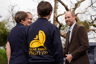Prince William  visit at Gear Farm Pasty Company in Cornwall