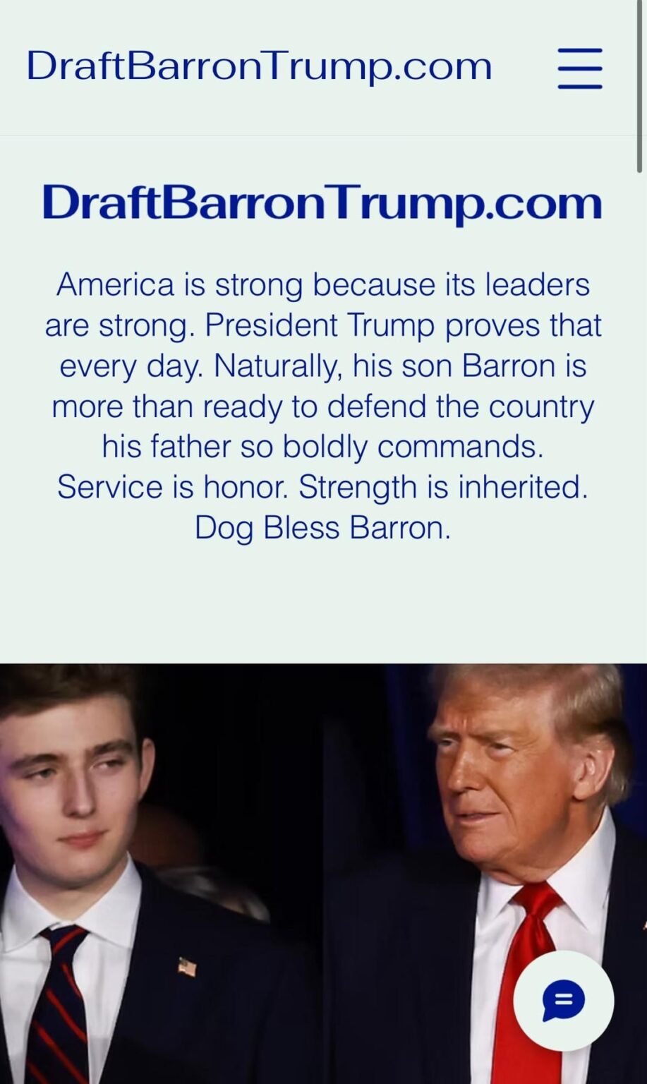 Former South Park writer launches satirical website urging Barron Trump, 19, to be drafted into the US Military