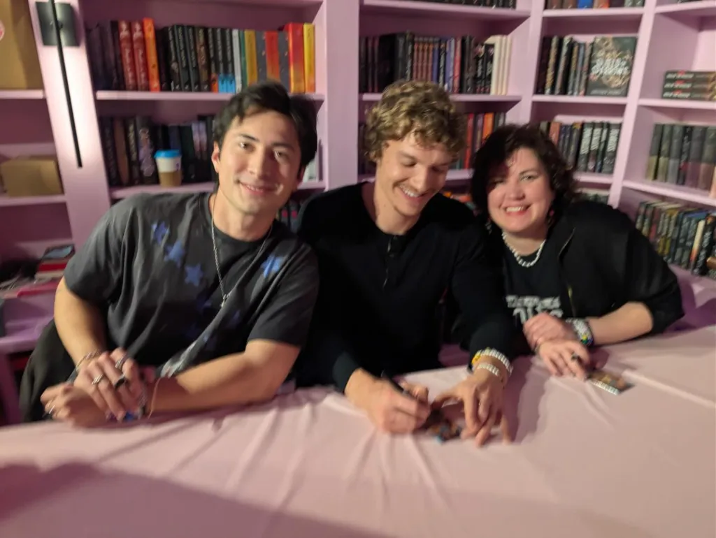 Hudson Williams, Connor Storrie and Rachel Reid