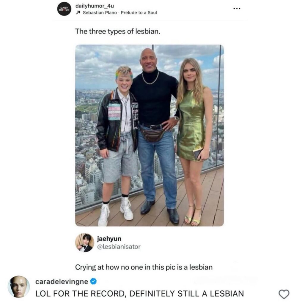 Cara Delevingne is still a lesbian
