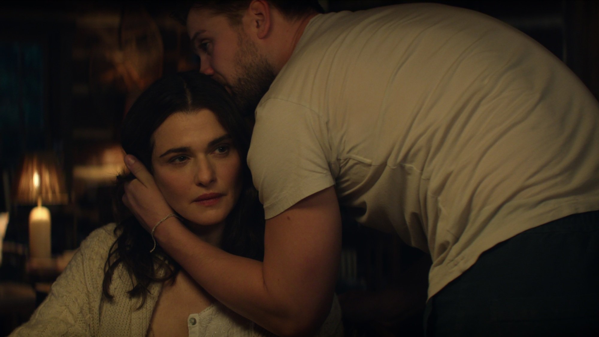 Rachel Weisz and Leo Woodall in 