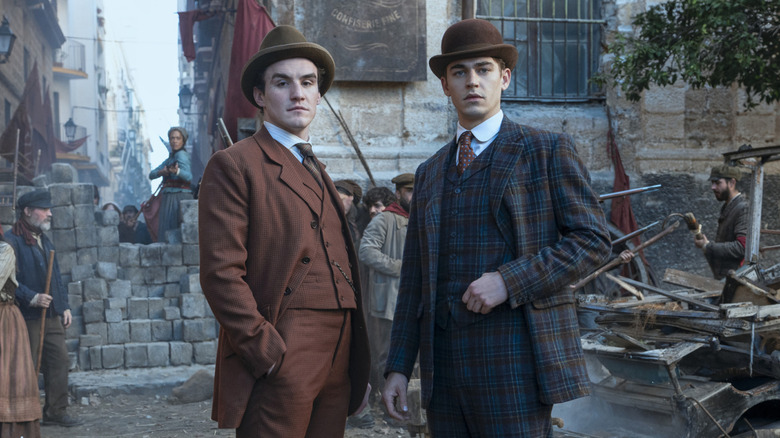 Dónal Finn and Hero Fiennes Tiffin in Young Sherlock