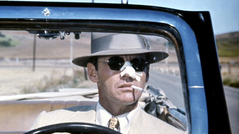 Jack Nicholson driving in the film 